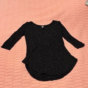 Black 3/4 Sleeve Top